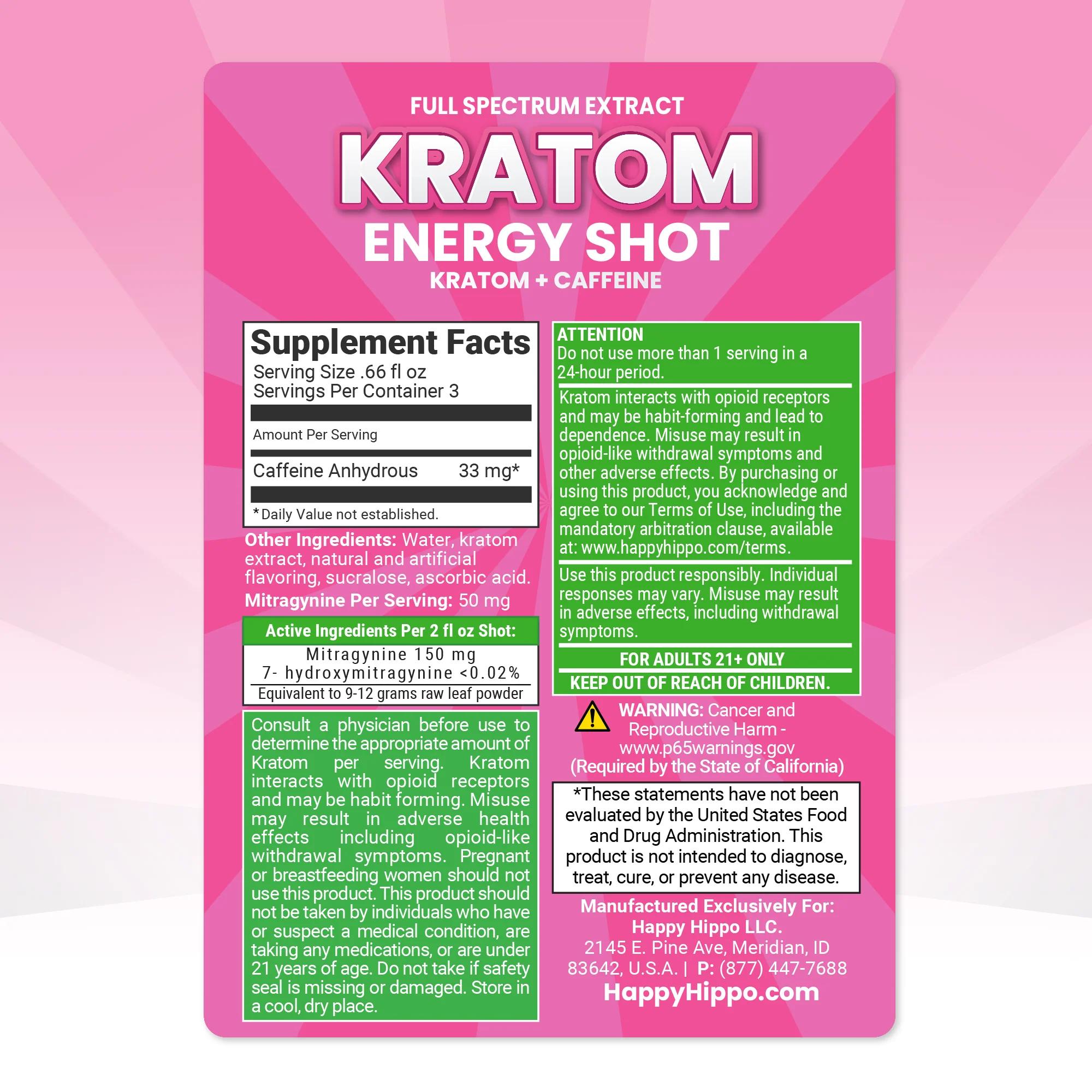 Kratom Energy Shot (Caffeine) - Image 7