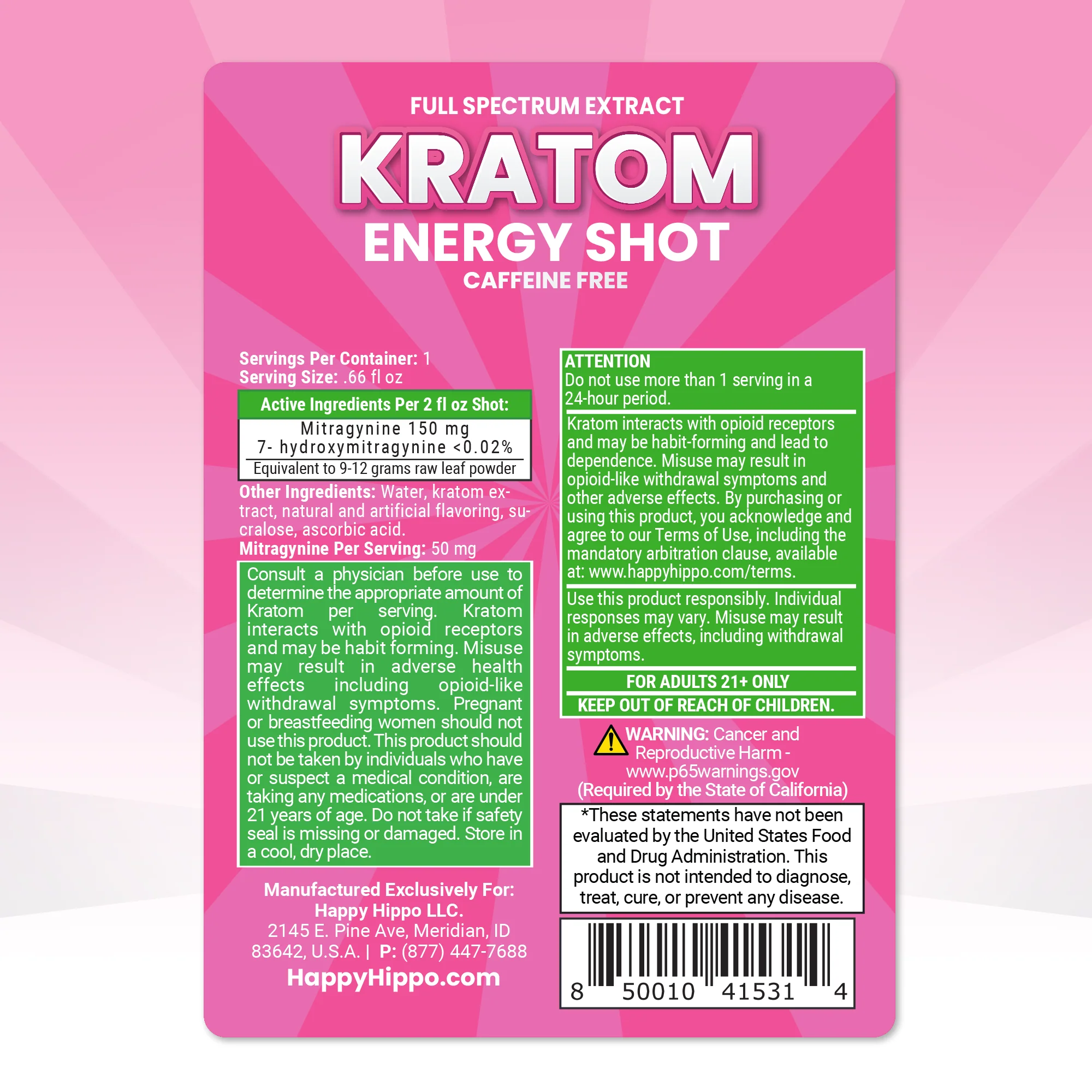Kratom Energy Shot (Caffeine-Free) - Image 3