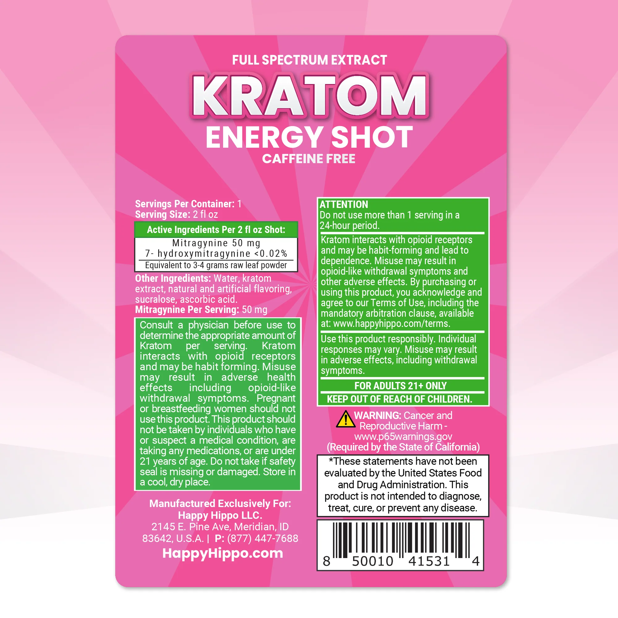 Kratom Energy Shot (Caffeine-Free) - Image 4